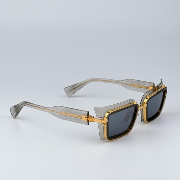 Balmain ADMIRABLE BPS-130B-52 Women BRAND NEW Sunglasses Titanium Grey Crystal - Picture 7 of 12